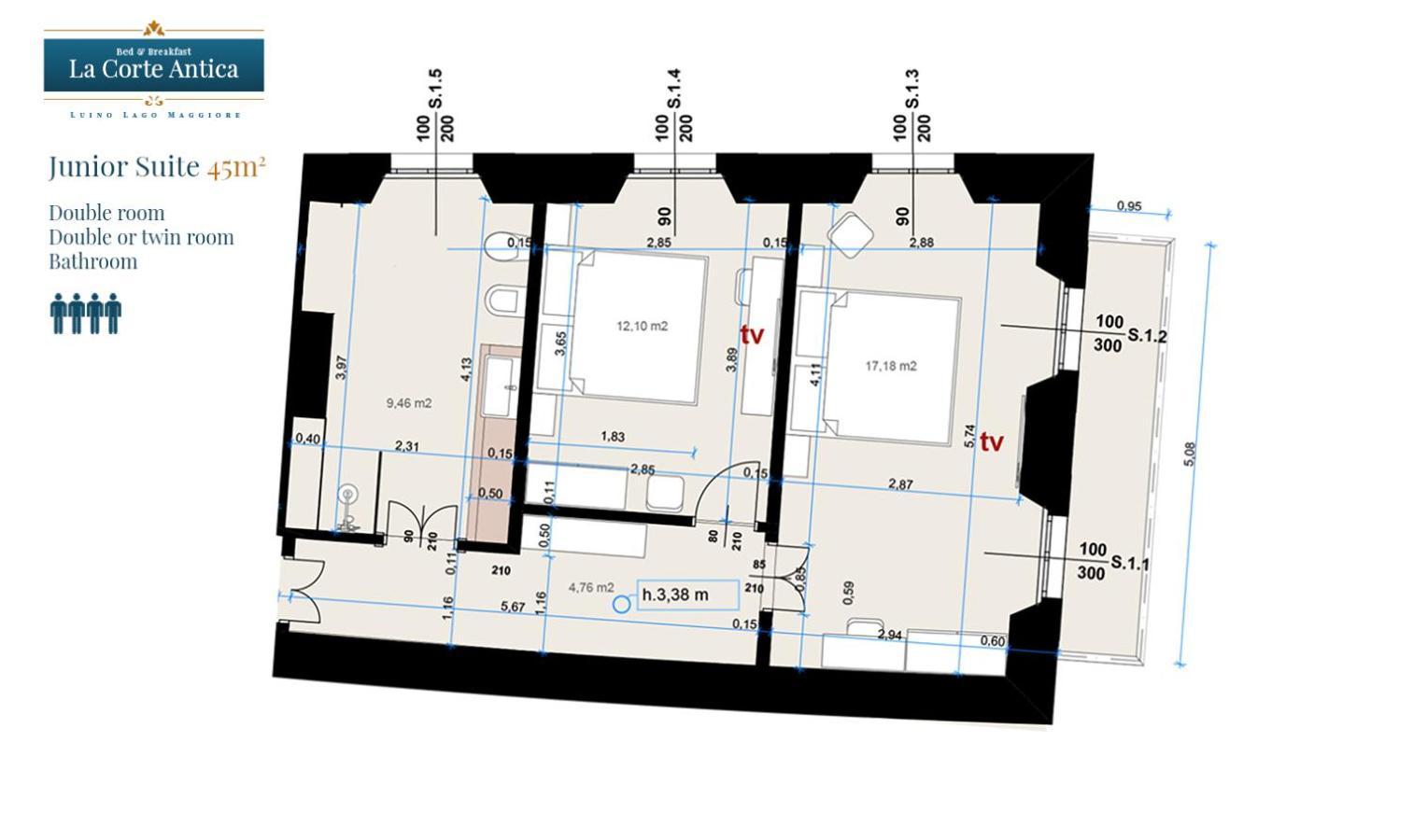B&B La Corte Antica - Luino Lago Maggiore Eksteriør bilde